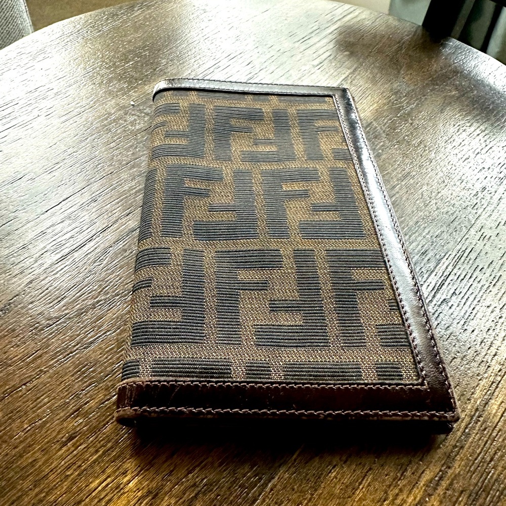 Authentic Fendi Zucca long wallet or bifold. Great condition. Men or Women